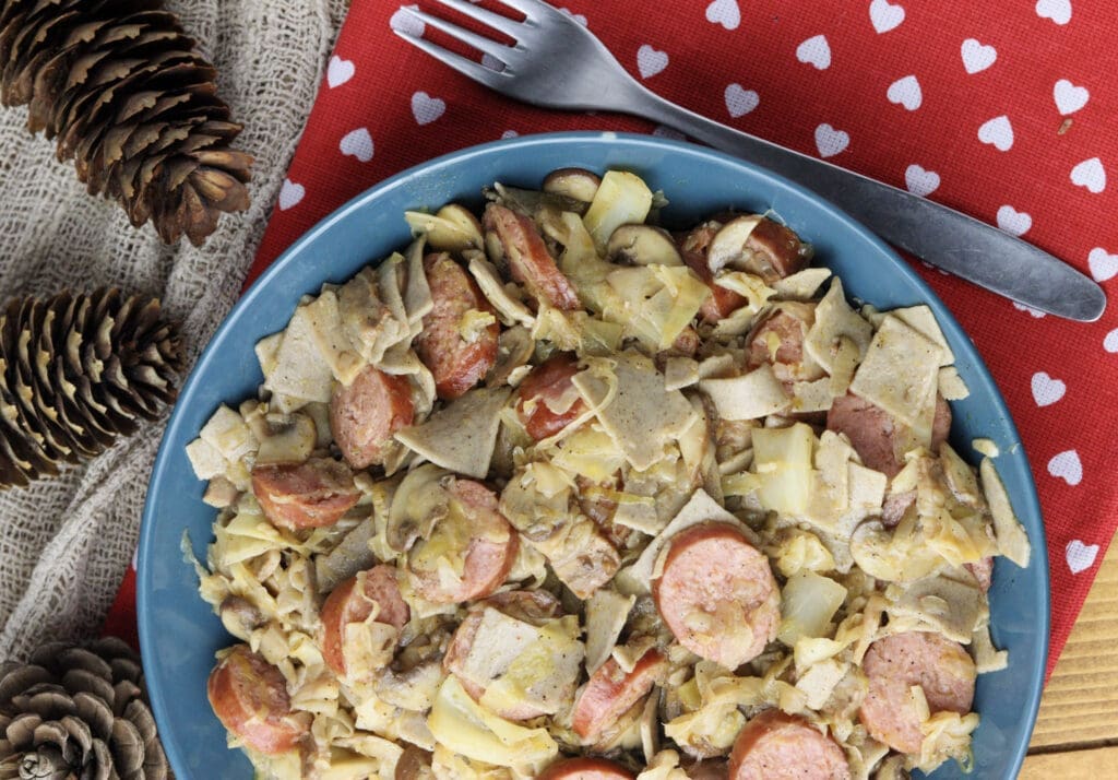 delicious lazanki noodles